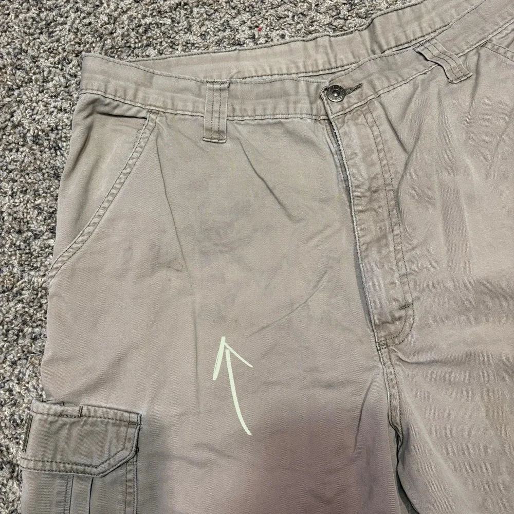 Wrangler Originals Cargo Shorts Men Khaki‎ Beige Utility Cotton Size 34